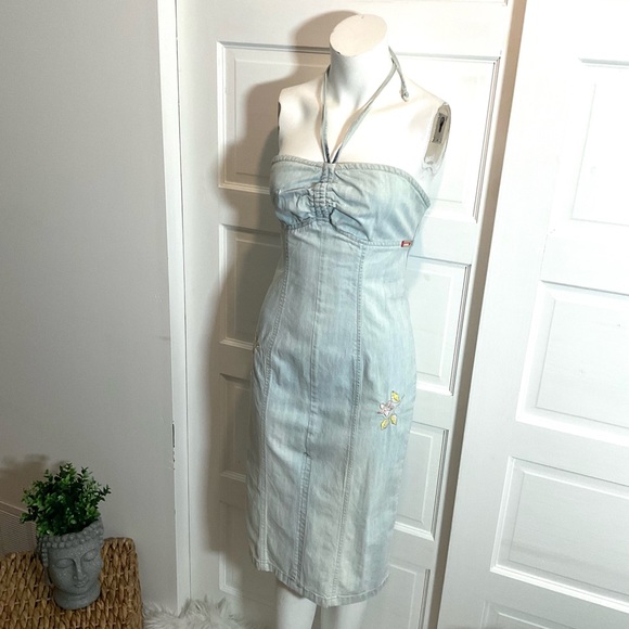 ‼️RARE VINTAGE GUESS HALTER DRESS‼️ - Picture 3 of 13